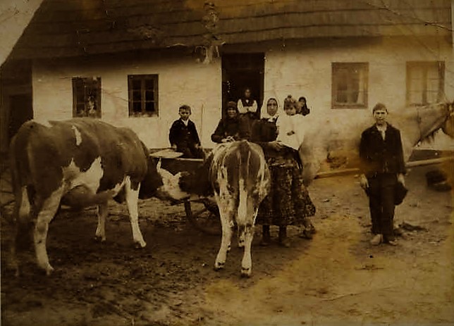 Az utazásra készülõ Jakab család hadikfalván